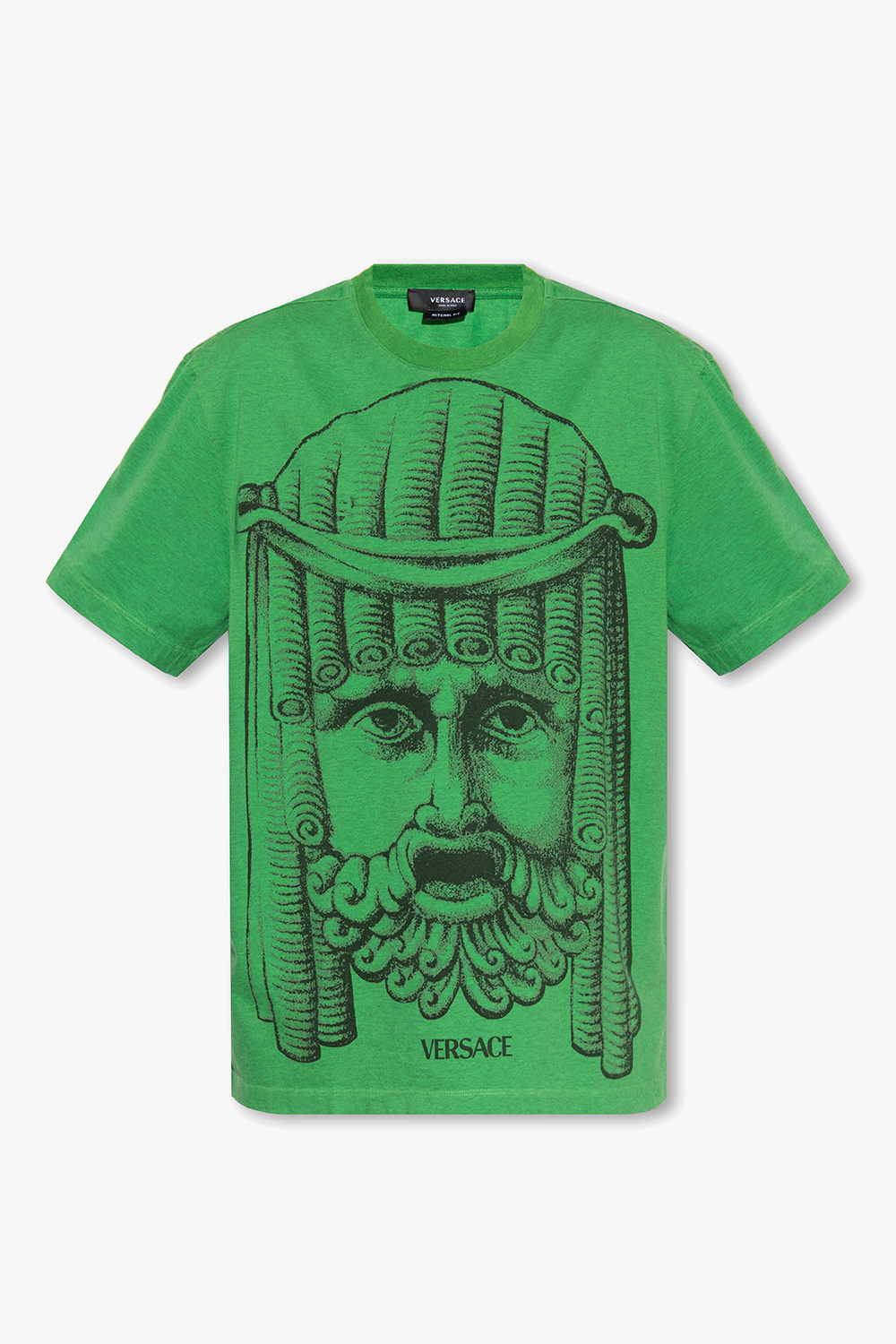 【関税&送料込】Versace Confezione Da Due T-Shirt Green 'La Maschera' printed T - SchaferandweinerShops Japan